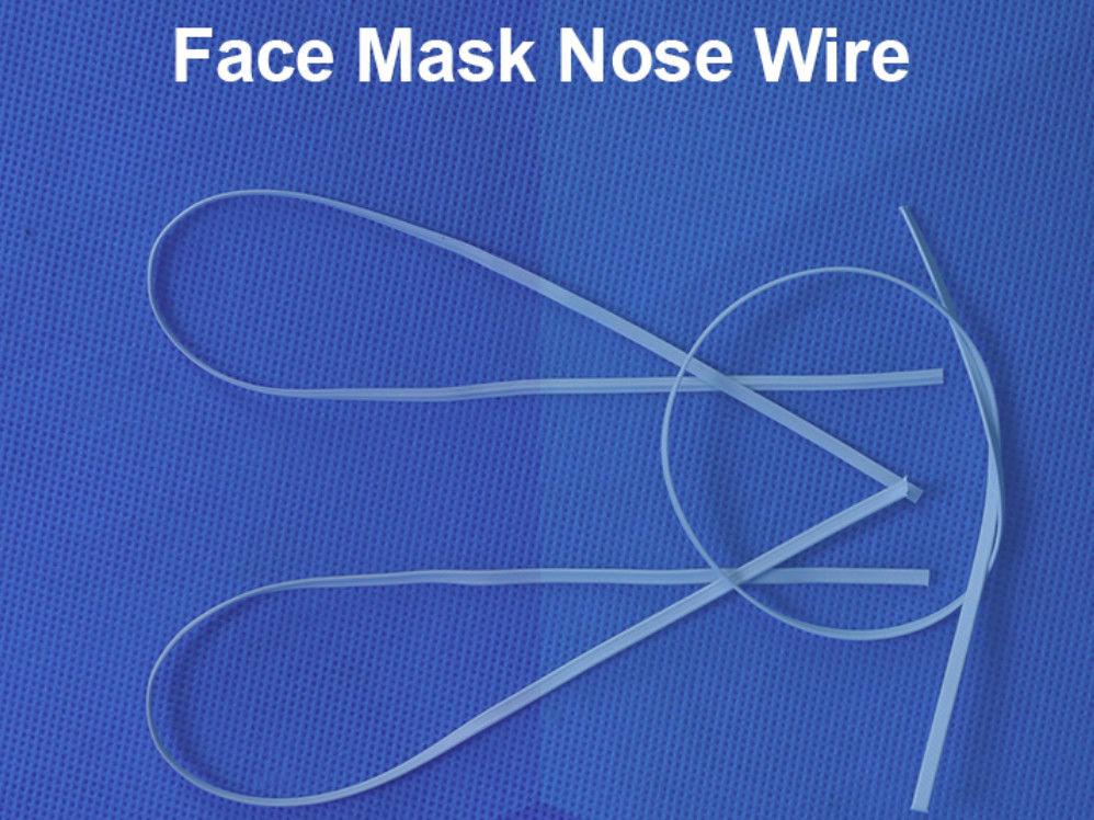 Full Plastic Non Woven Face Mask Nose Wire White Black Nose Bridge Wire