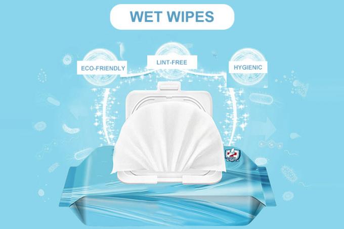 20% Vis 80% Pes Spunlace Nonwoven Fabric Parallel Lapping For Wet Wipes 0
