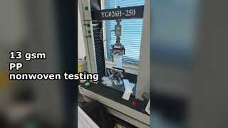 Square Pattern 15 gsm PP nonwoven Tensile Strength Testing