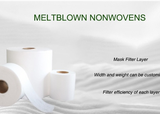 25GSM 100% PP Meltblown Nonwoven Fabric For Respirator Filter SGS Certified