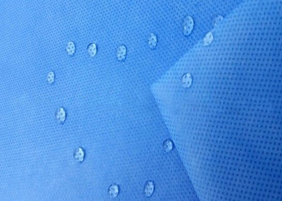 SMS Eco-friendly Hydrophobic Nonwoven Fabric 45gsm for  Disposable Isolation Gown