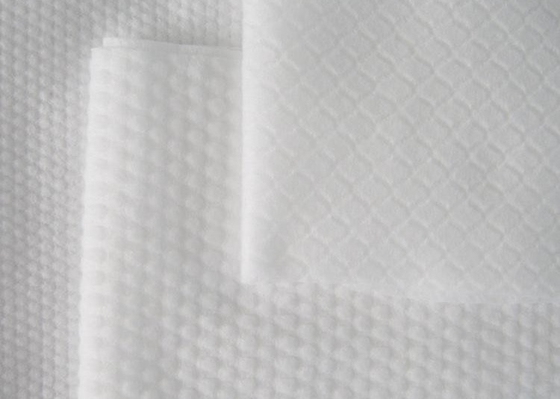 Soft Absorbent Pearl Spunlace Non Woven Fabric Recyclable Breathable