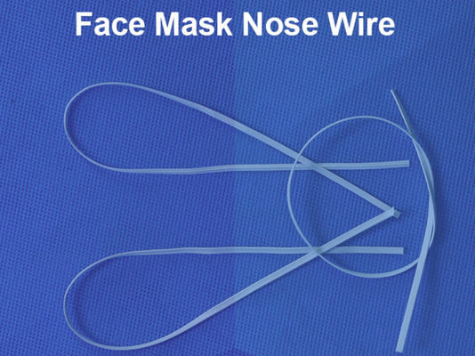 Full Plastic Non Woven Face Mask Nose Wire White Black Nose Bridge Wire PP/PE