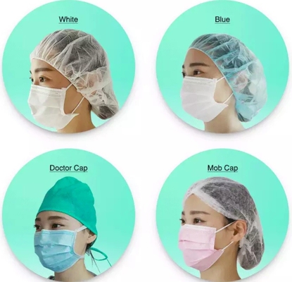 Comfortable Disposable Medical Caps , Customised Fabric Surgical Caps
