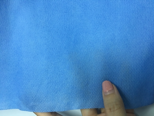 Medical Blue SMMS SMS Non Woven Fabric High Strength For Hospital Surgical Gown Material