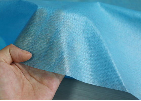 160cm Width Laminated Non Woven Fabric 200gsm Water Repellent For Isolation Gowns