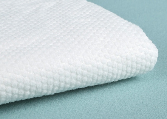 100% Cotton Spunlace Nonwoven Fabric Customized Printing For Tissues / Masks