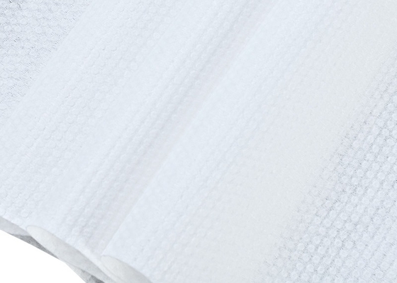 100% Tencel Spunlace Nonwoven Fabric Width Customised White Color For Wiping Cloth